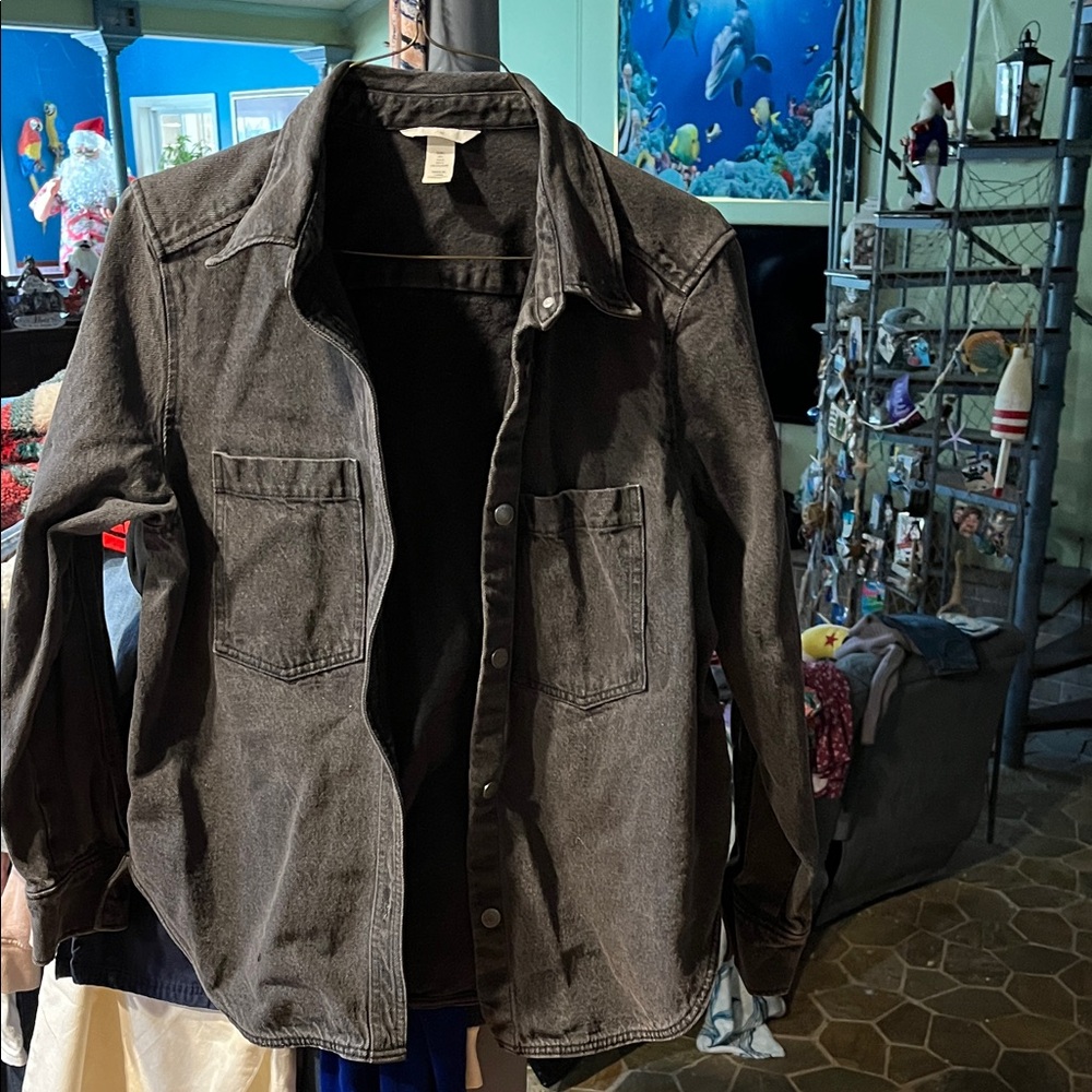 H&M Charcoal Shirt Jacket